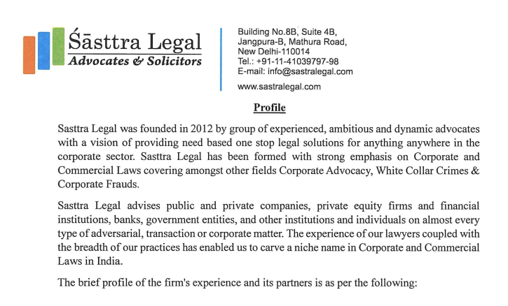 Sasttra Legal Firm
